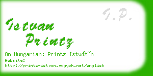 istvan printz business card